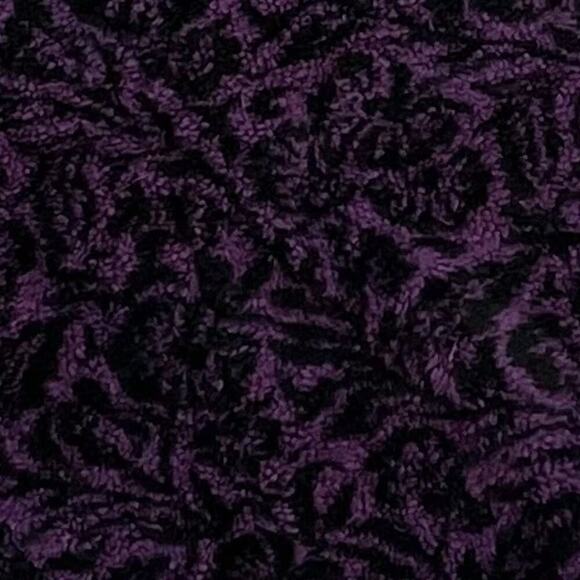 Coldwater Creek Purple Floral Chenille Mock Neck Sweater, Lounge, Cozy, Size L - Picture 6 of 12